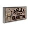 Stupell Industries Cabin Time Phrase with Deer Framed Floater Canvas Wall Art